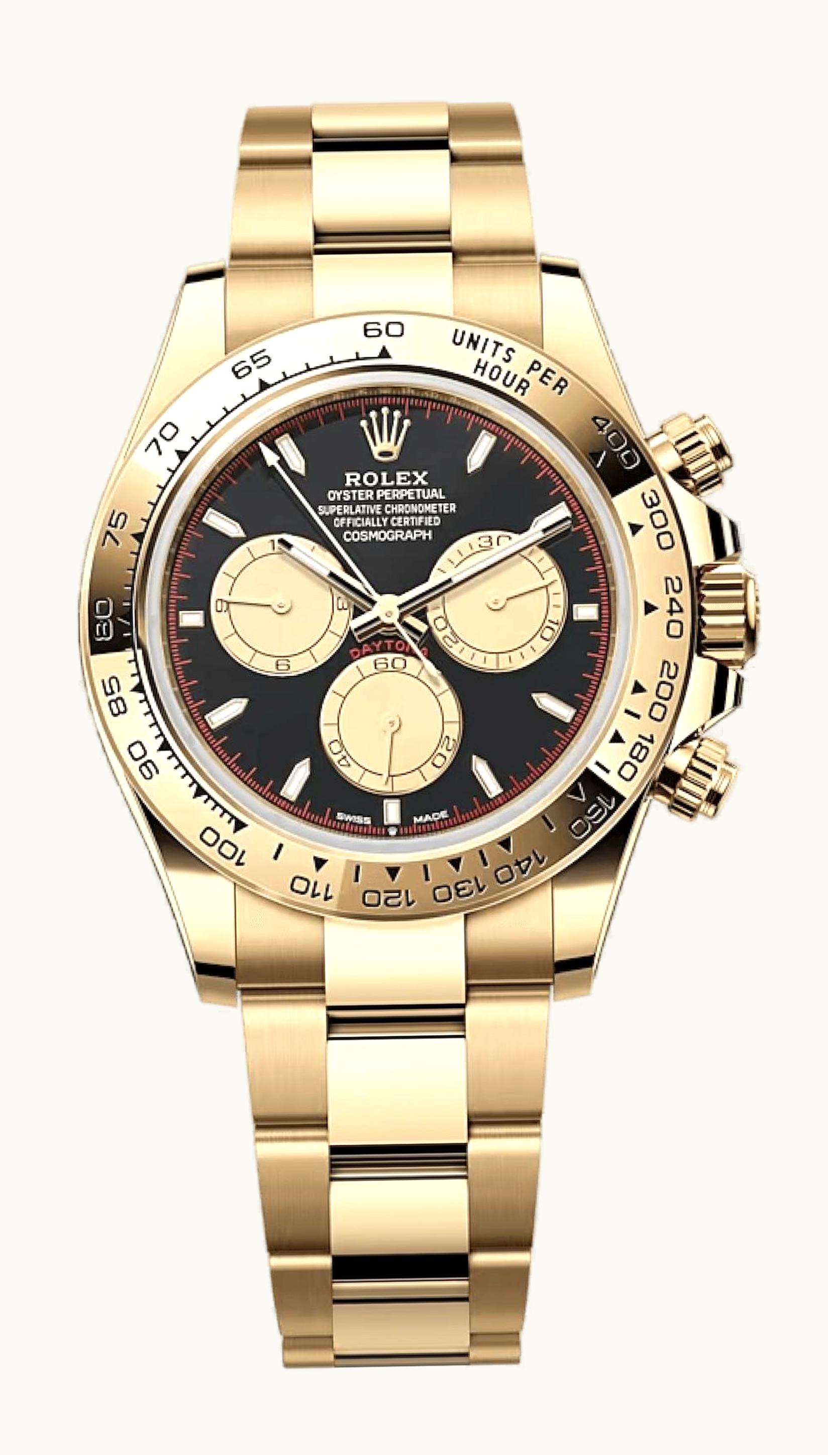 Rolex Cosmograph Daytona Yellow Gold / Black - Champagne / Oyster