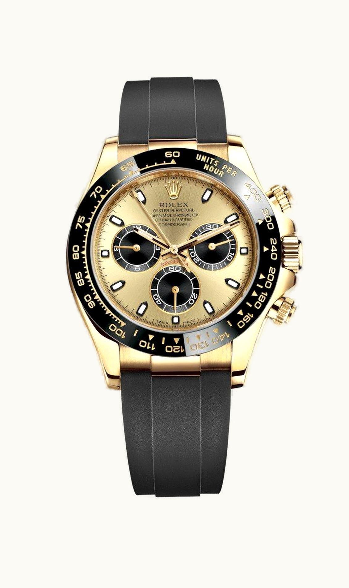Rolex Cosmograph Daytona Yellow Gold / Cerachrom / Champagne / Oysterflex