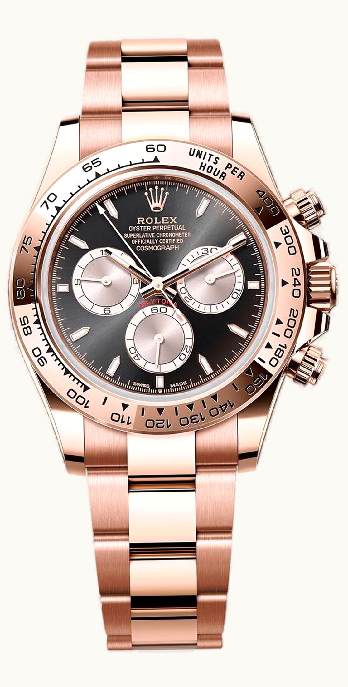 Rolex Cosmograph Daytona Everose / Black - Sundust / Oyster