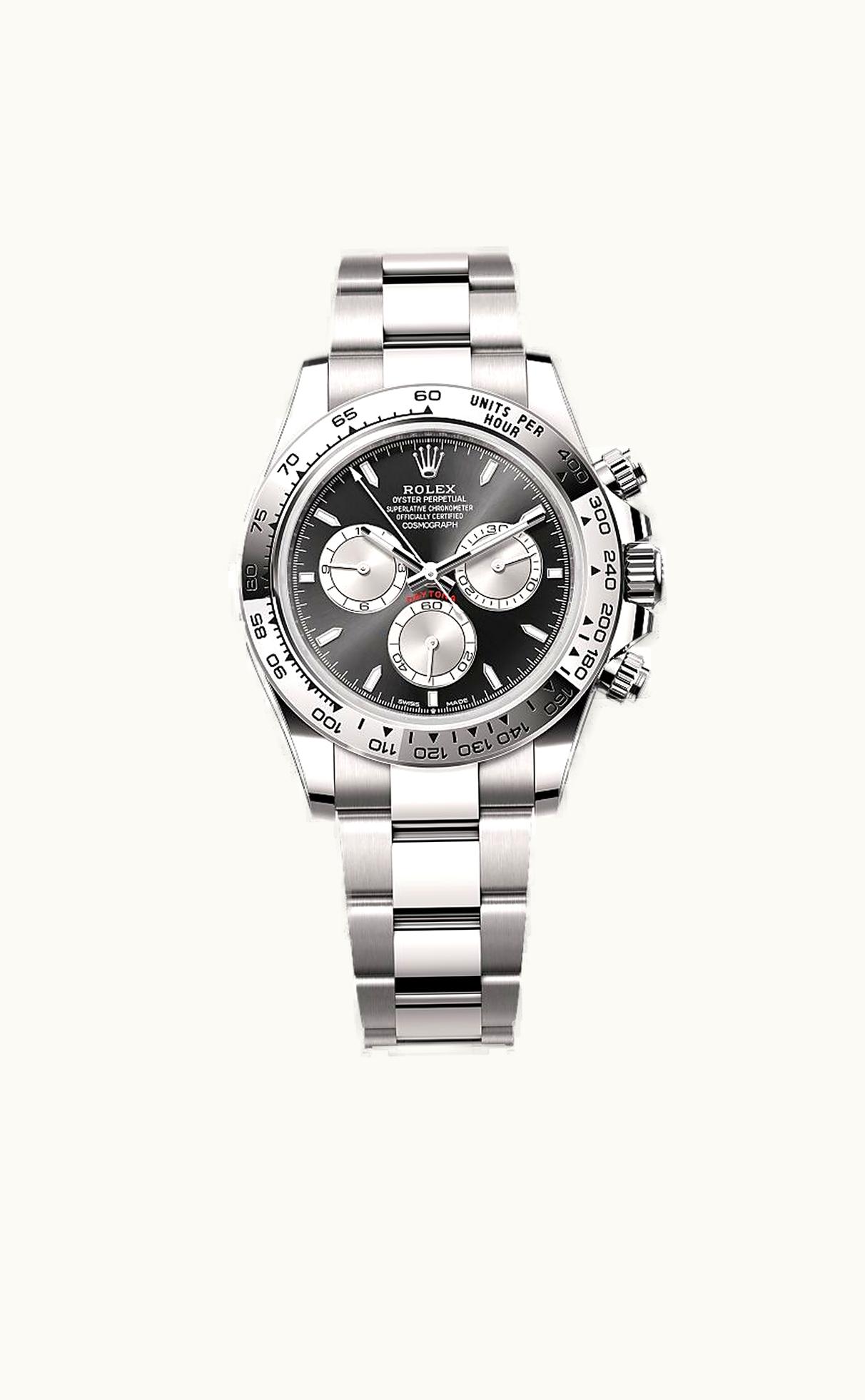 Rolex Cosmograph Daytona White Gold / Black - Steel / Oyster