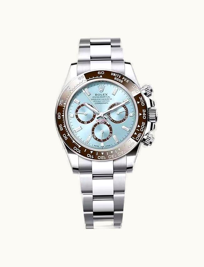 Rolex Cosmograph Daytona Platinum - Cerachrom / Ice Blue - Baguette / Oyster
