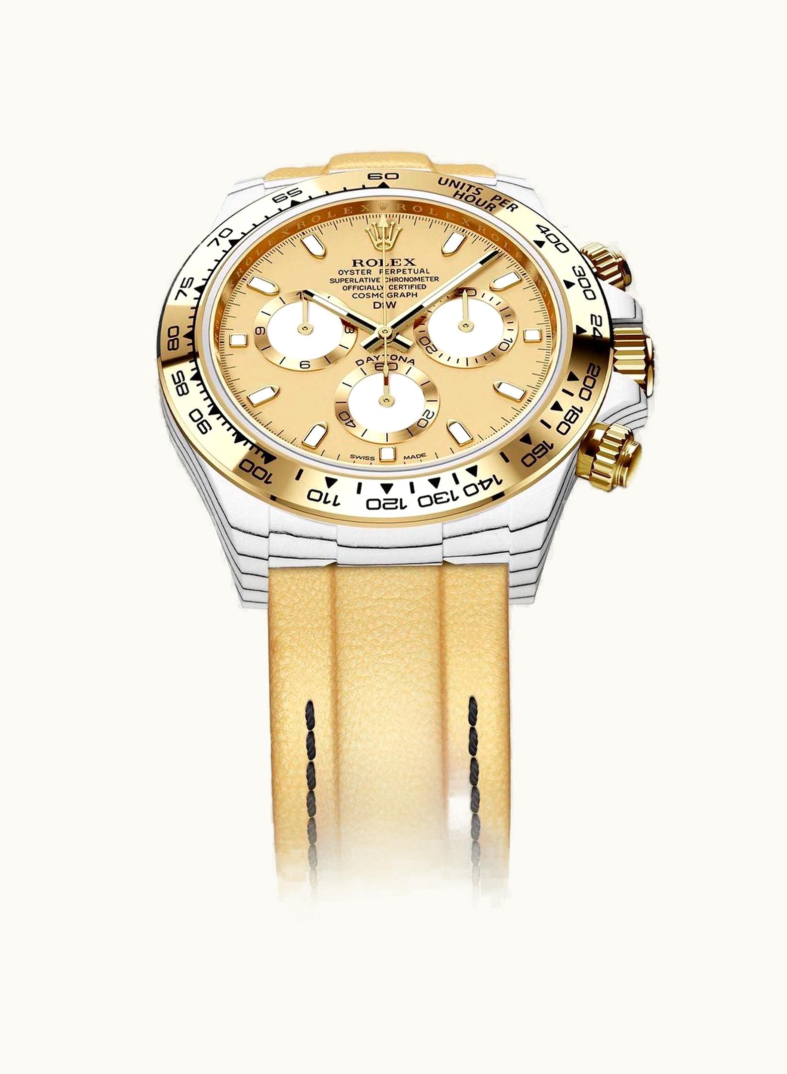 Rolex Cosmograph Daytona Yellow Gold / Champagne / Strap
