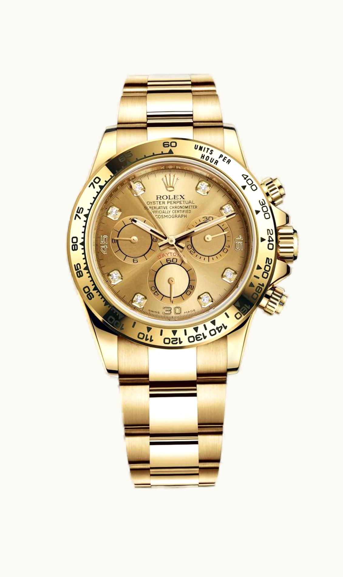 Rolex Cosmograph Daytona Yellow Gold / Champagne Diamond