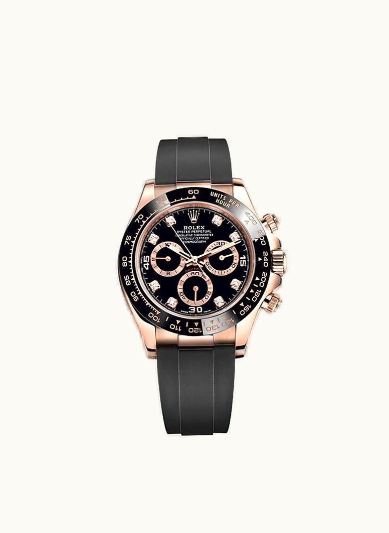 Rolex Cosmograph Daytona Everose / Cerachrom / Black - Diamond / Oysterflex