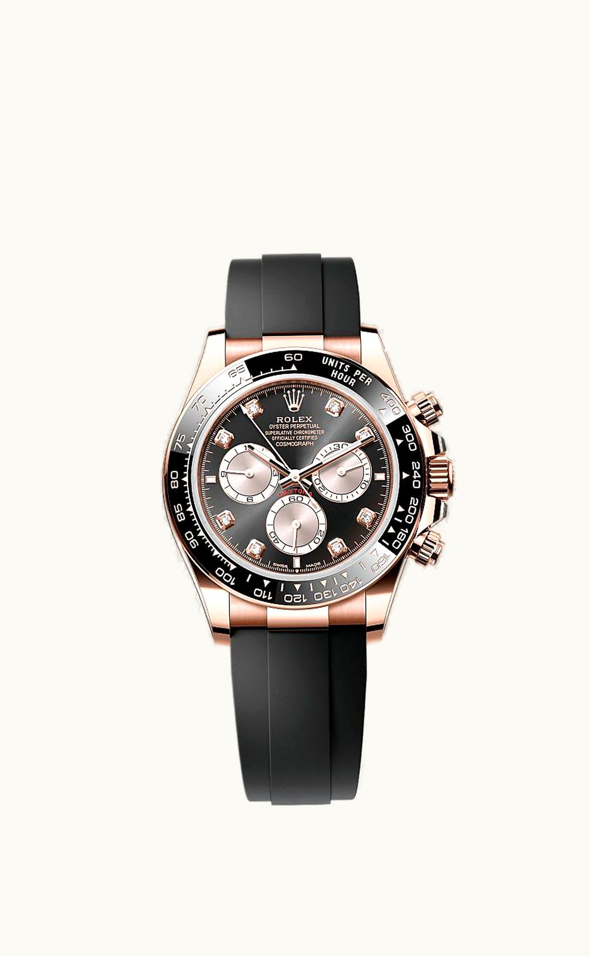 Rolex Cosmograph Daytona Everose - Cerachrom / Black - Sundust- Diamond / Oysterflex 126515LN-0004
(aka: M126515LN-0004)
