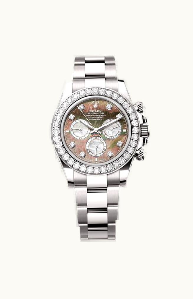 Rolex Cosmograph Daytona White Gold - Diamond / Reverse Panda MOP - Diamond / Oyster