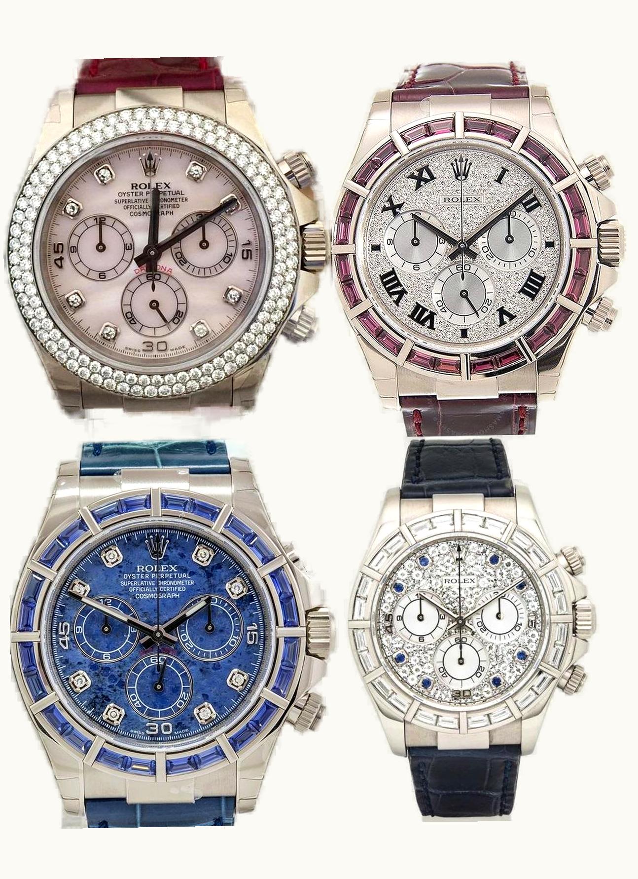 Rolex Daytona White Gold Diamond Ruby Strap