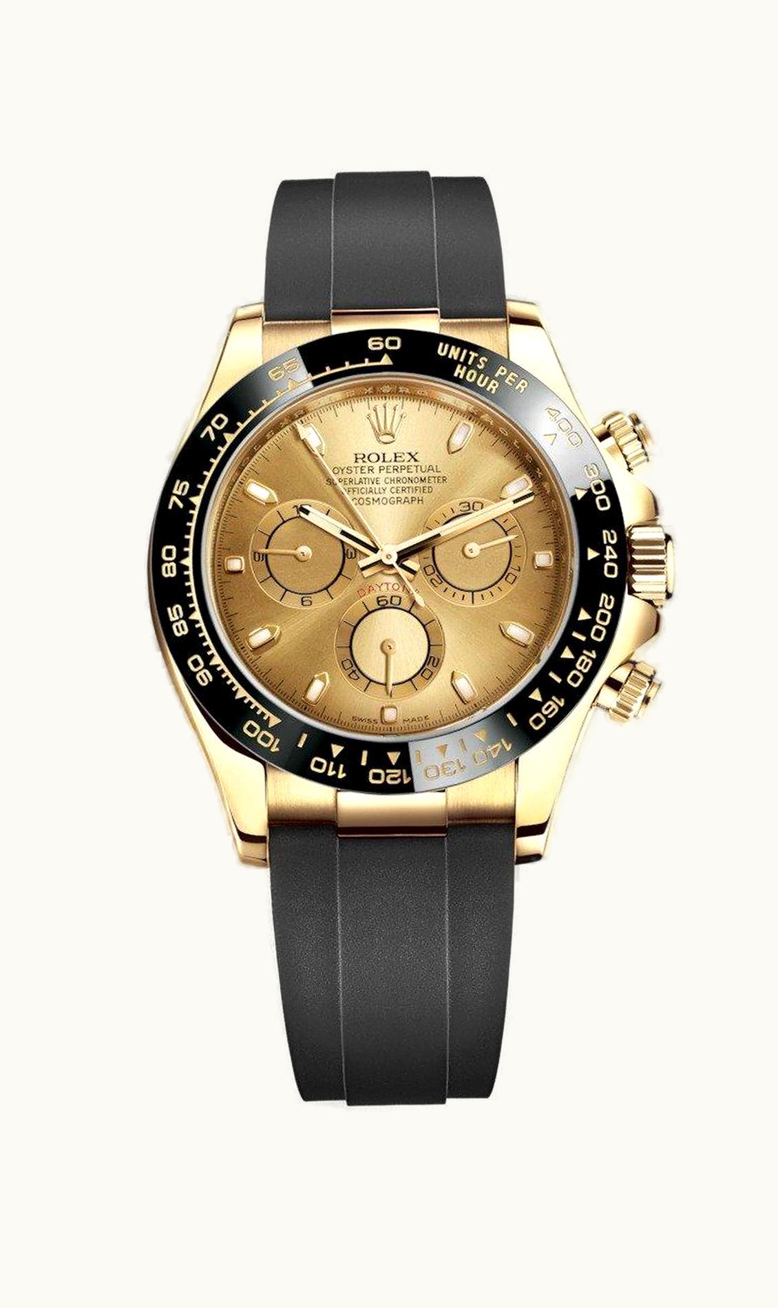 Rolex Cosmograph Daytona Yellow Gold / Cerachrom / Champagne / Oysterflex