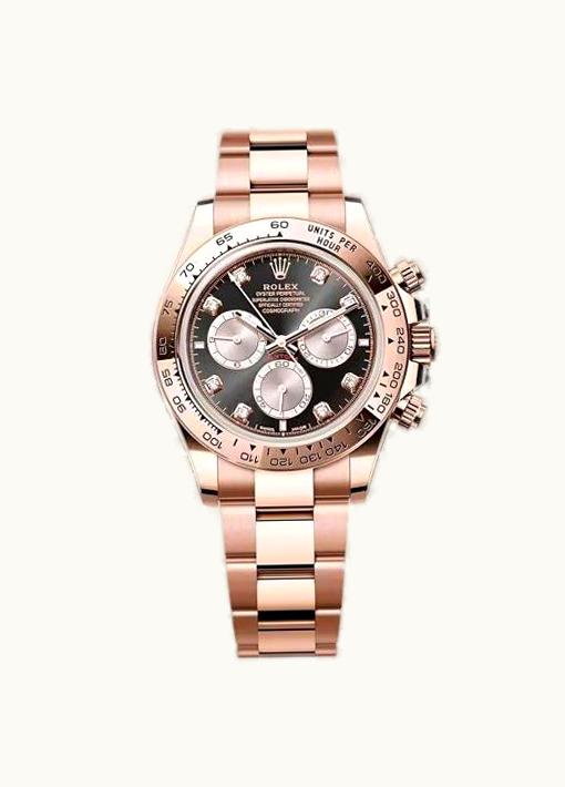 Rolex Cosmograph Daytona Everose / Black - Sundust - Diamond / Oyster