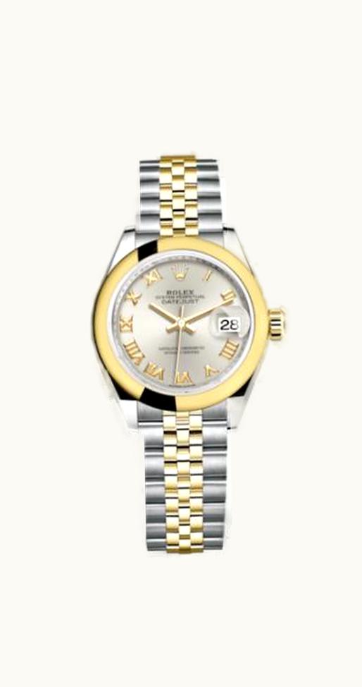 Rolex Lady-Datejust 28 Rolesor Yellow Domed / Jubilee / Lavender Diamond