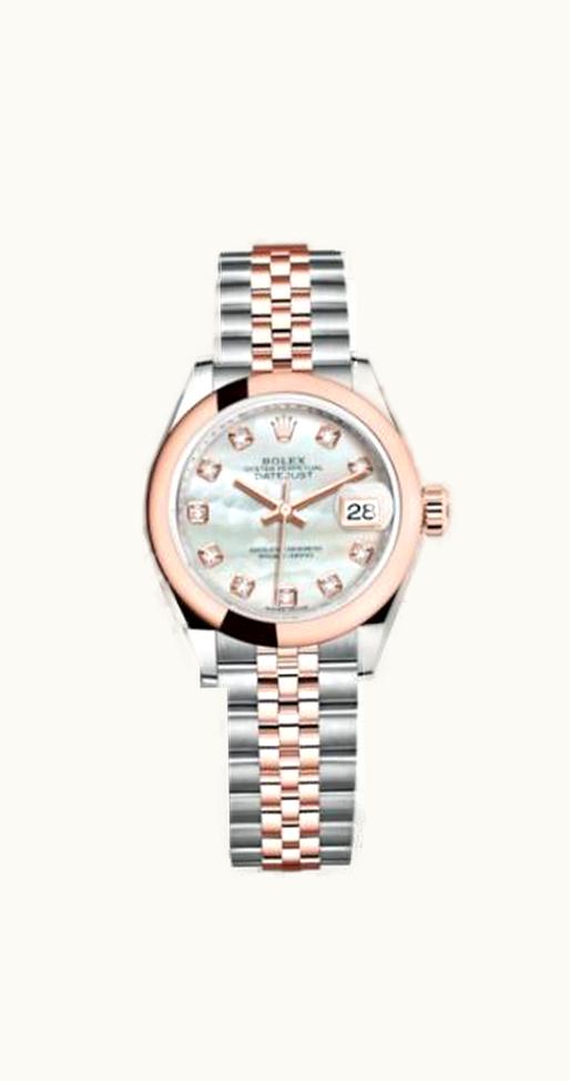Rolex Lady-Datejust 28 Rolesor Rose Domed / Jubilee / MOP