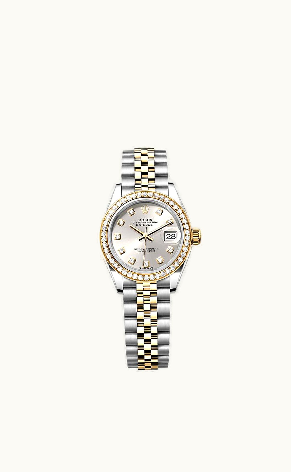 Rolex Lady-Datejust 28 Rolesor Yellow Diamond / Jubilee / Silver Diamond