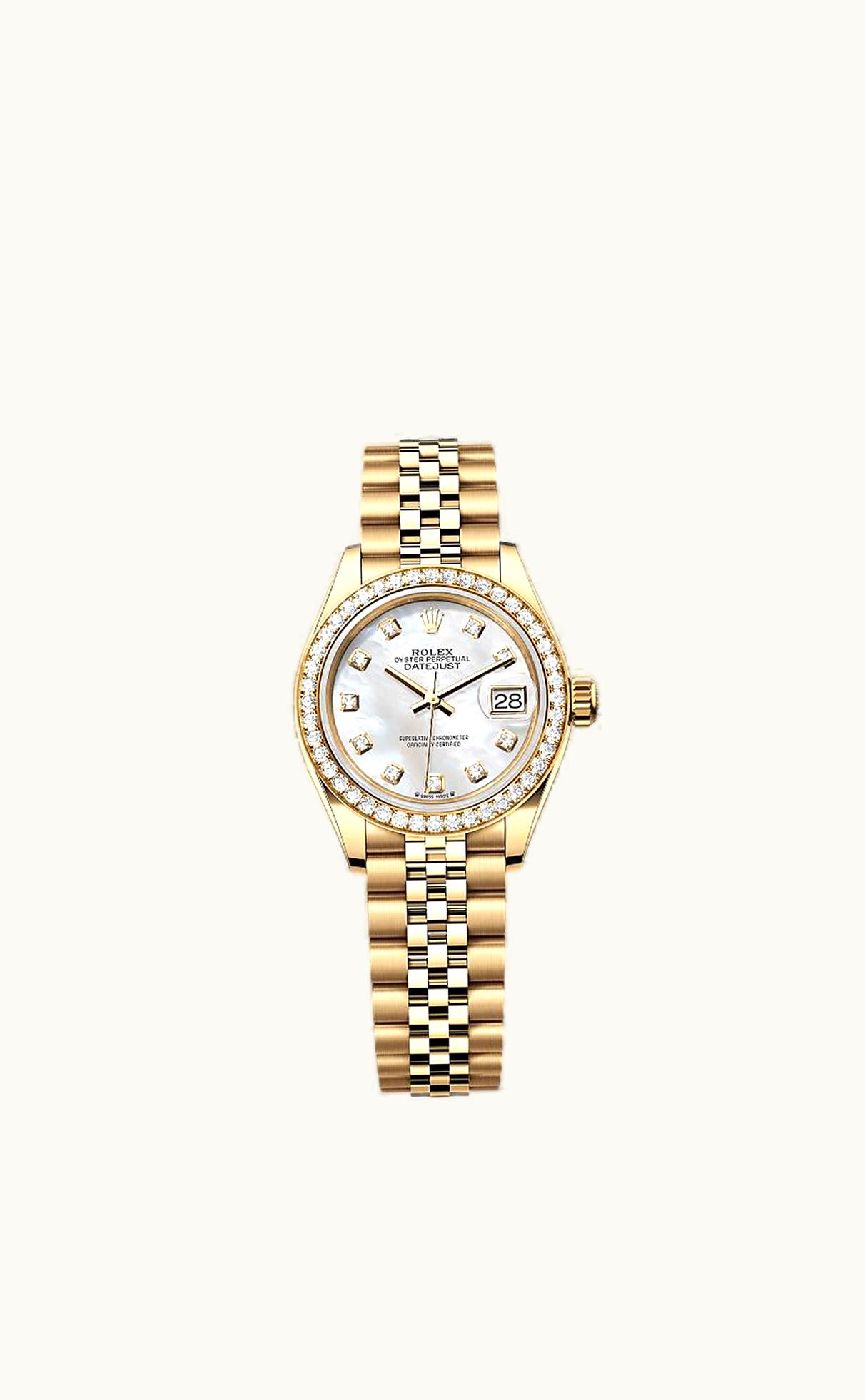 Rolex Lady-Datejust 28 Yellow Gold Diamond / Jubilee / MOP