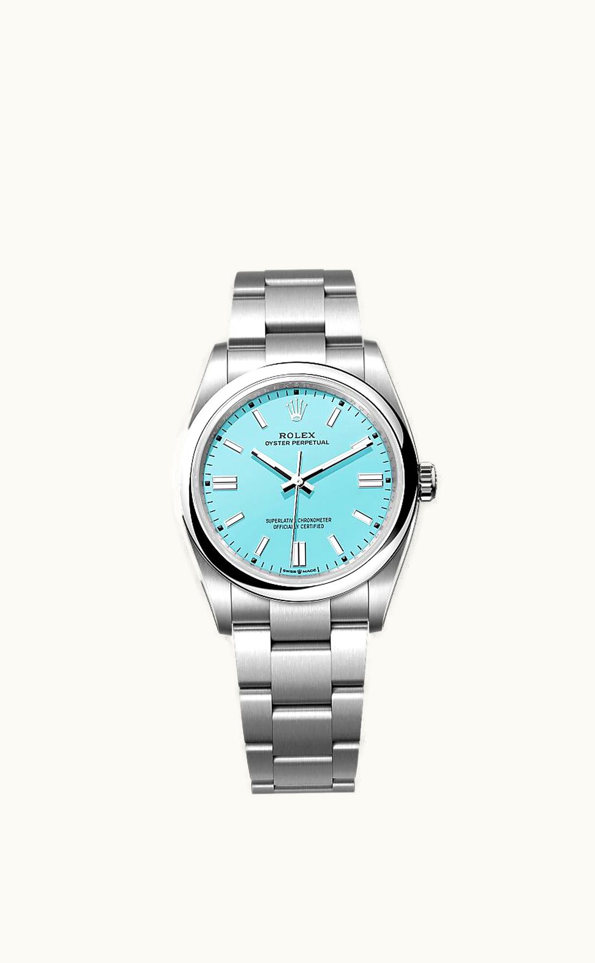 Rolex Oyster Perpetual 36 Stainless Steel / Turquoise