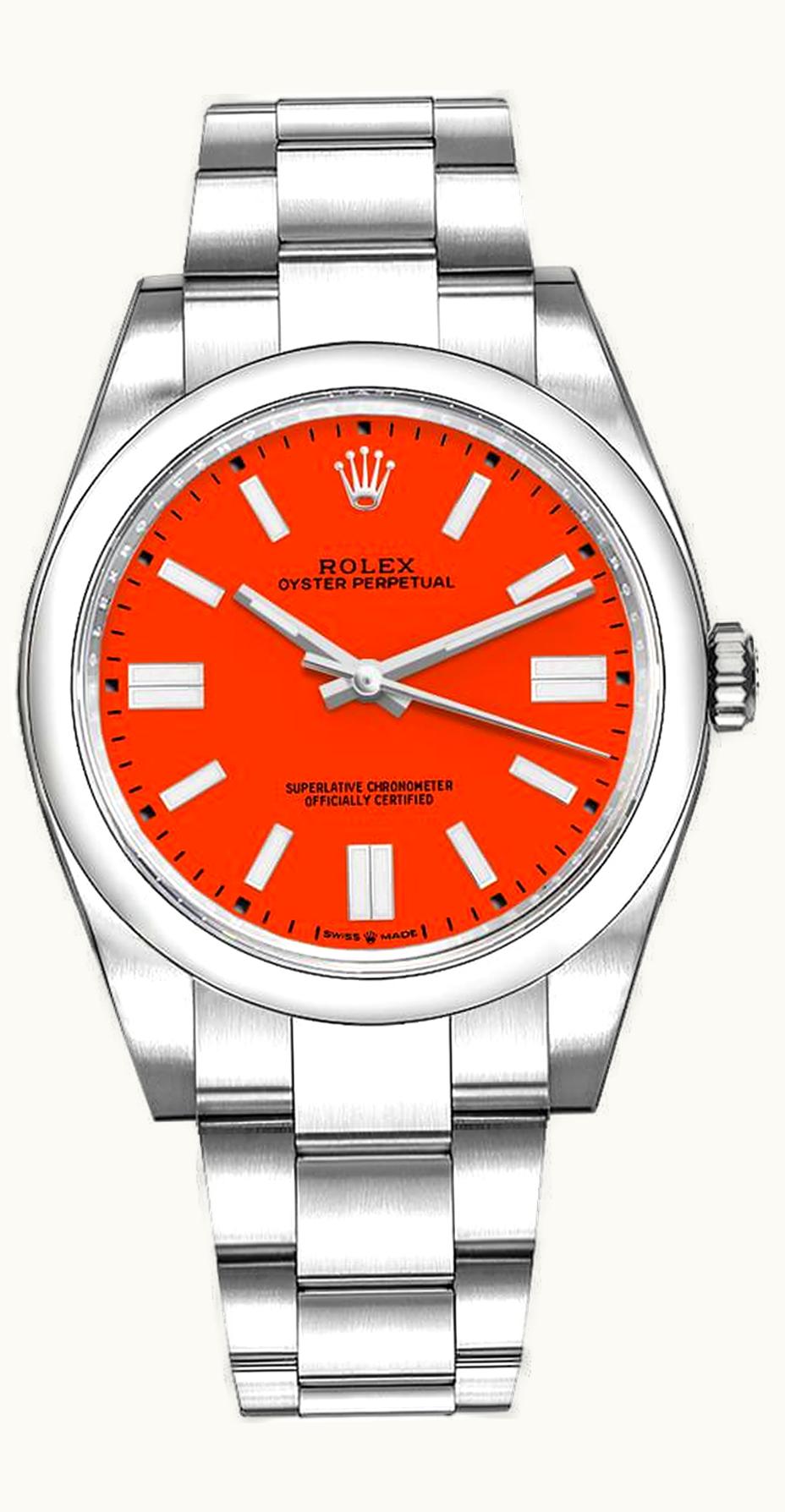 Rolex Oyster Perpetual 41 Stainless Steel / Red
