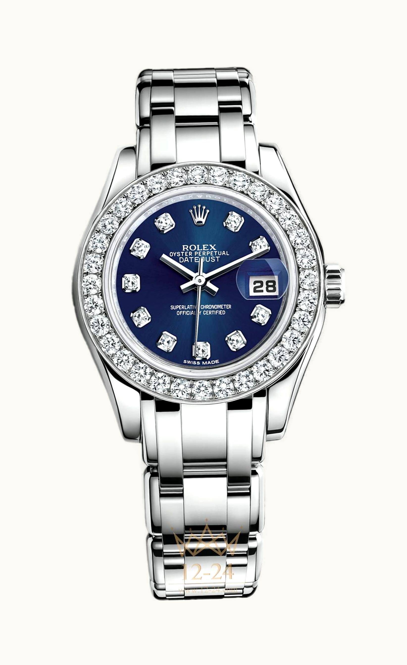 Rolex Datejust Pearlmaster 29 White Gold Diamond / Blue Diamond