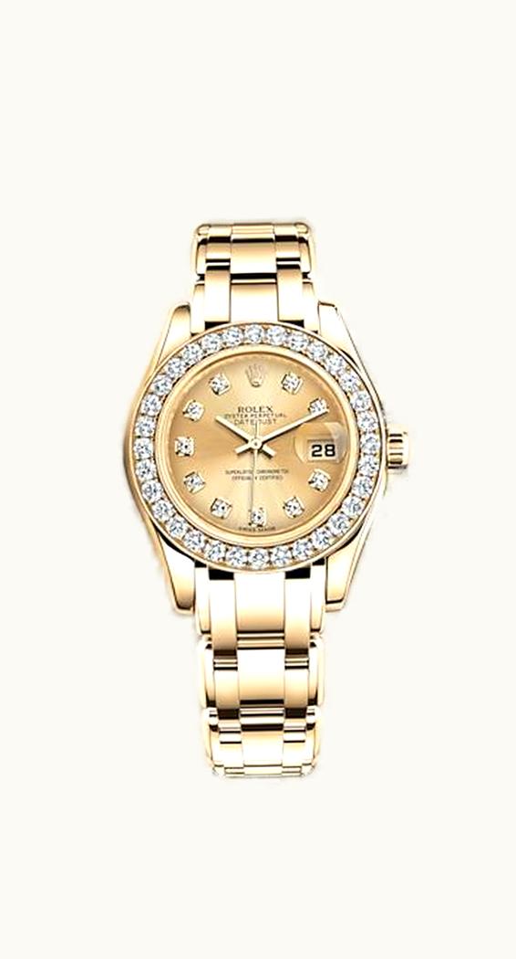 Rolex Datejust Pearlmaster 29 Yellow Gold Diamond / Champagne Diamond