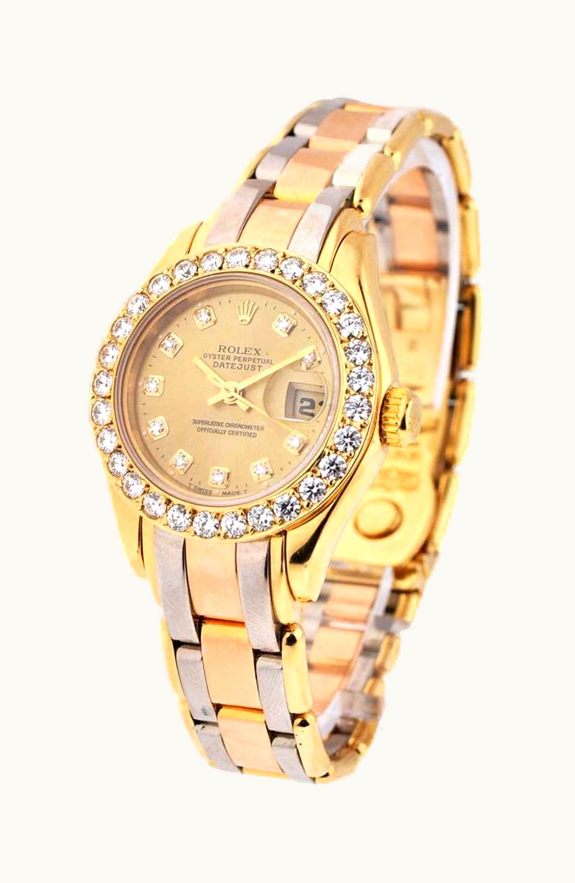 Rolex Datejust Pearlmaster 29 Tridor Diamond Silver Diamonds