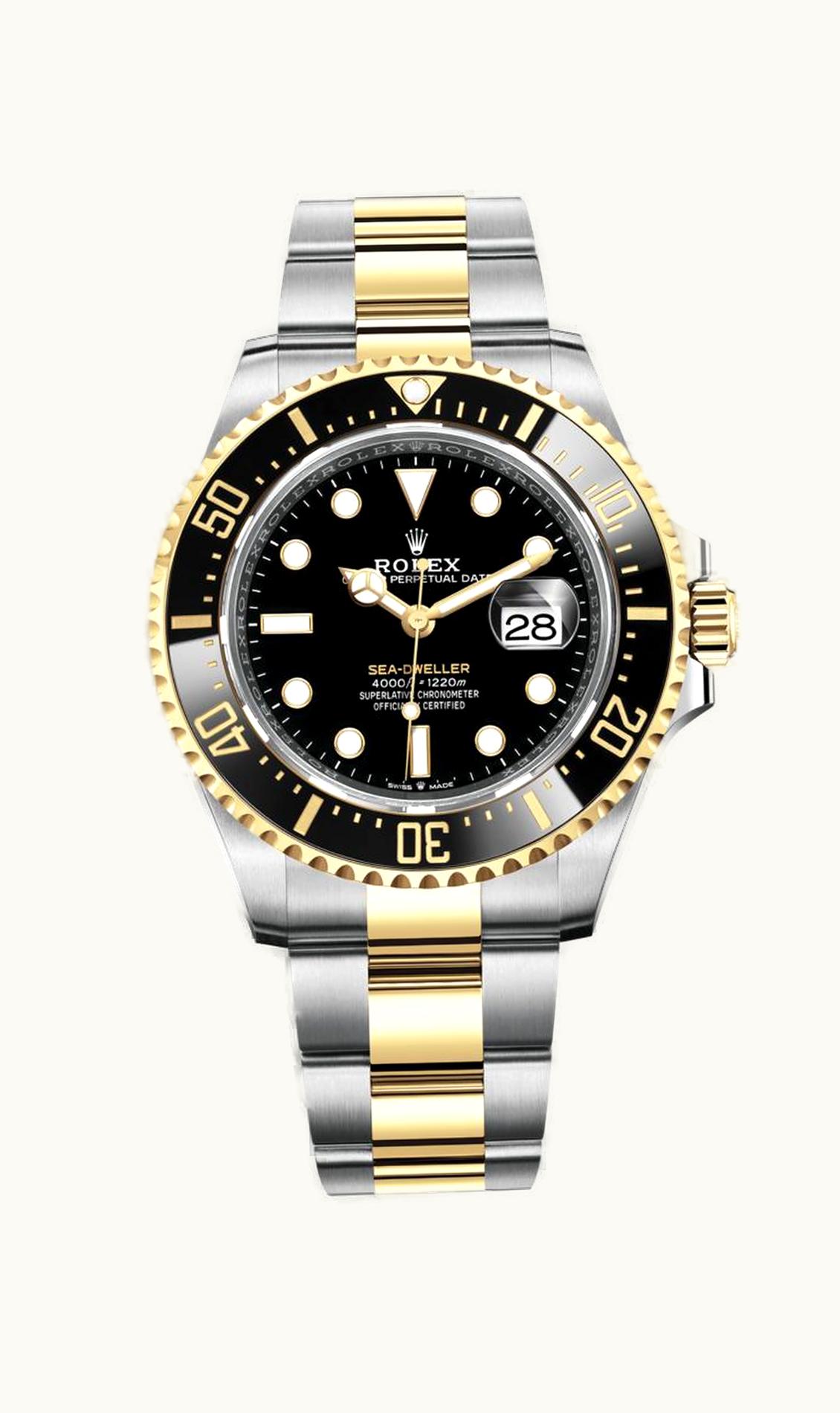 Rolex Sea-Dweller Stainless Steel / Yellow Gold / Black