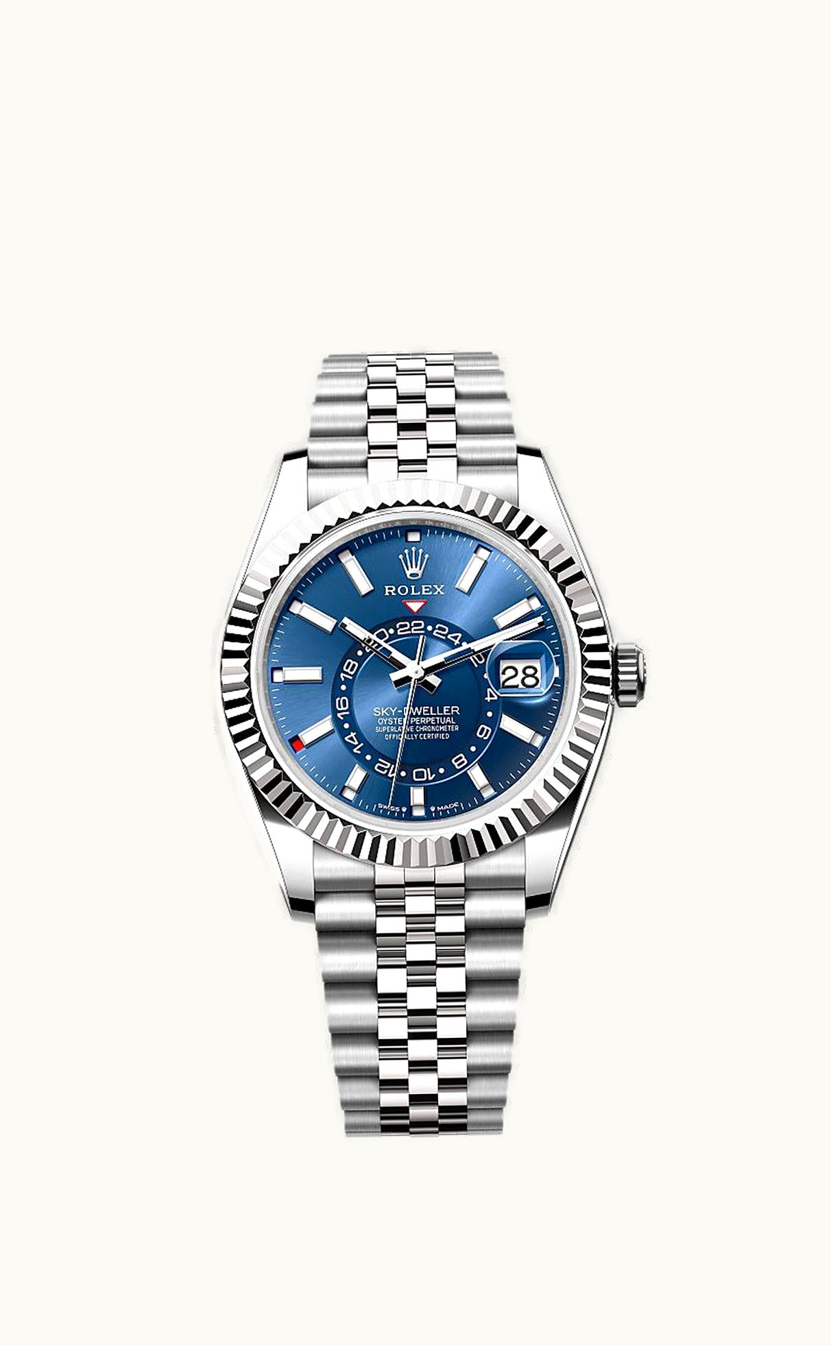 Rolex Sky-Dweller Stainless Steel - White Gold / Blue / Jubilee