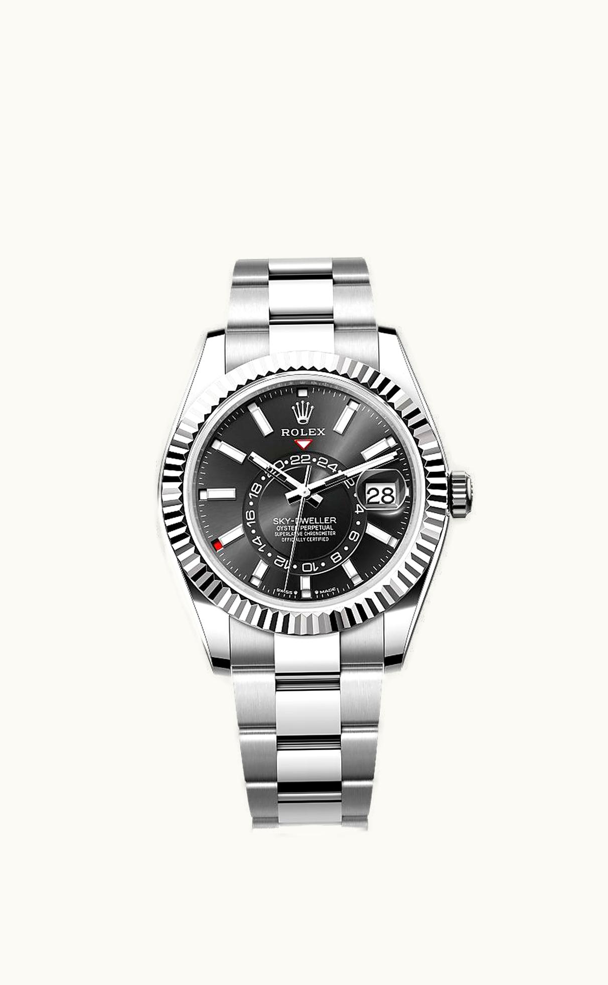 Rolex Sky-Dweller Stainless Steel - White Gold / Black / Oyster