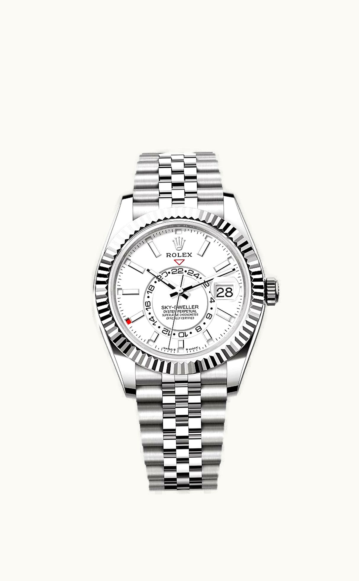 Rolex Sky-Dweller Stainless Steel - White Gold / White / Jubilee