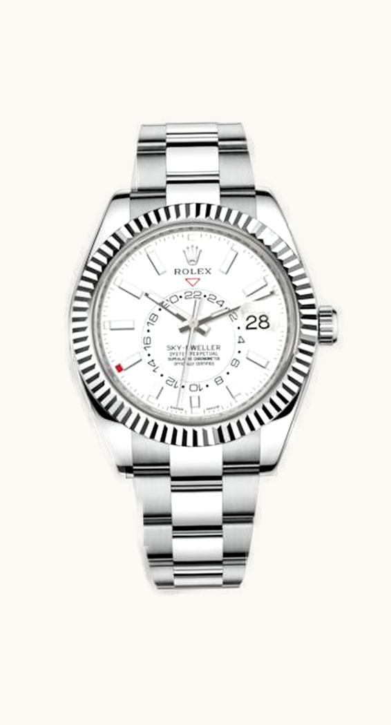 Rolex Sky-Dweller Stainless Steel / White Gold / White