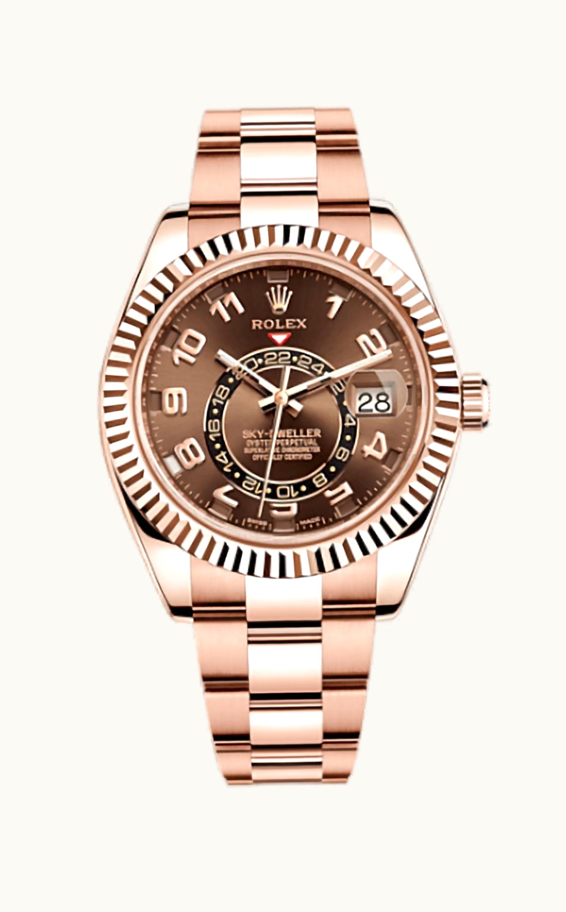 Rolex Sky-Dweller Everose / Chocolate - Arabic