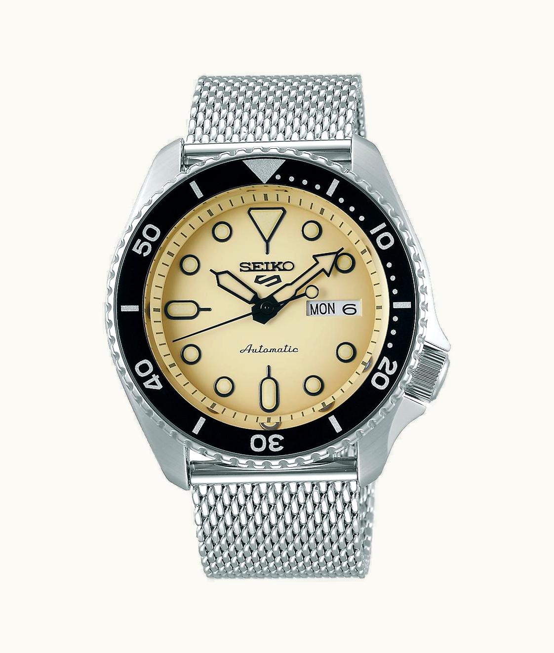 Seiko 5 Sports Suits Style Stainless Steel / Sand / Mesh