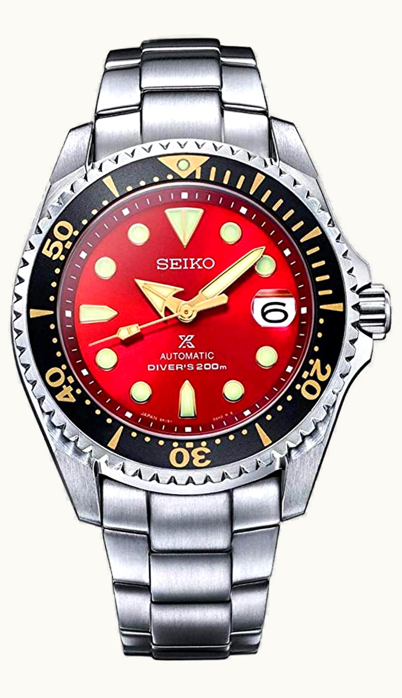 Seiko Prospex Diver Samurai Stainless Steel / Black / Bracelet / Zimbe