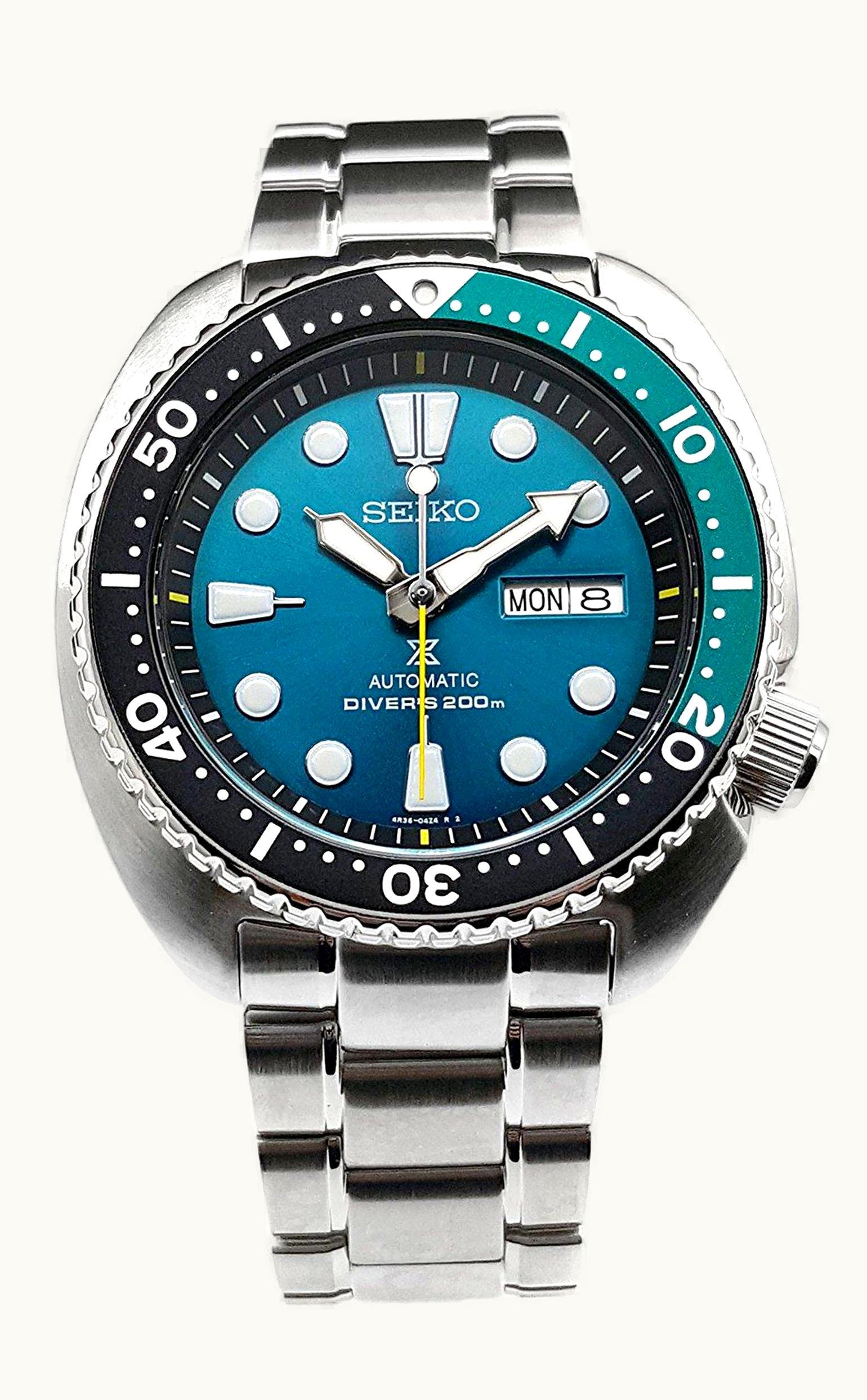 Seiko Prospex Diver Turtle Stainless Steel / Green / Bracelet