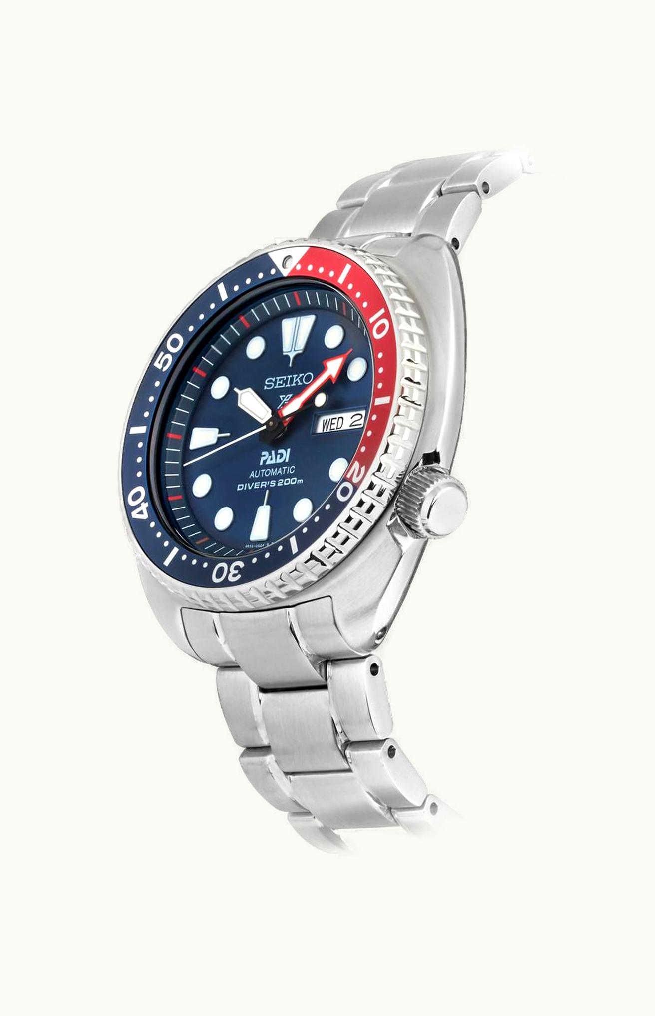 Seiko Prospex Diver Turtle Stainless Steel / Blue / Bracelet / Padi