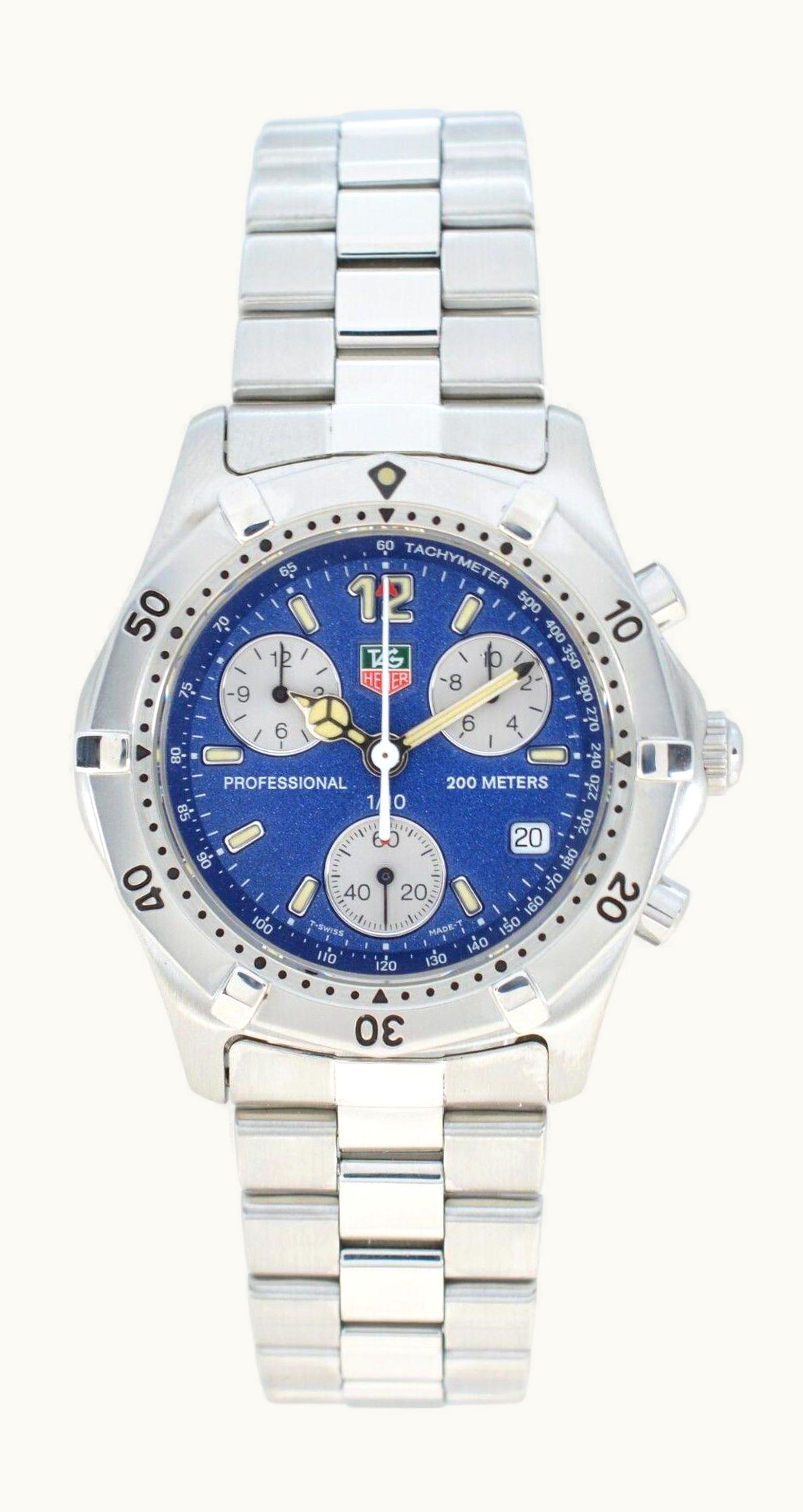 TAG Heuer 2000 Chronograph Stainless Steel / Blue / Bracelet