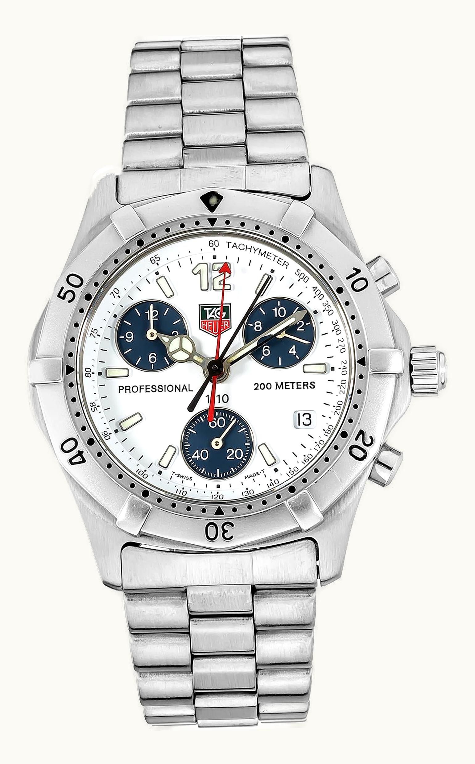 TAG Heuer 2000 Chronograph Stainless Steel / Silver / Bracelet