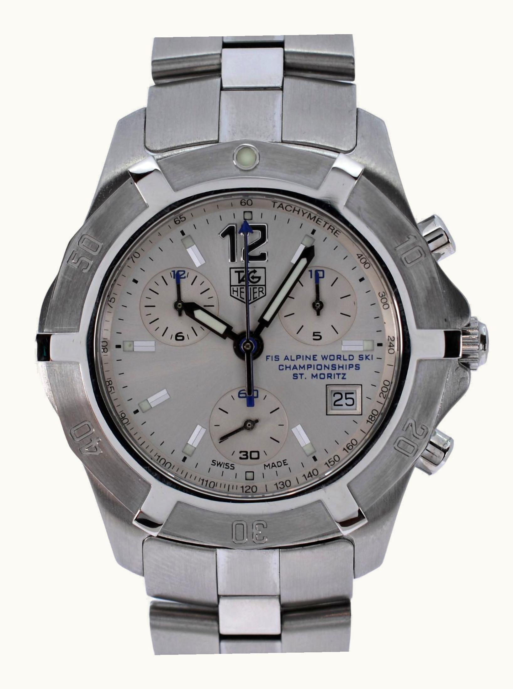 TAG Heuer 2000 Exclusive Chronograph Quartz Stainless Steel / Alpine Ski World Championship St. Moritz