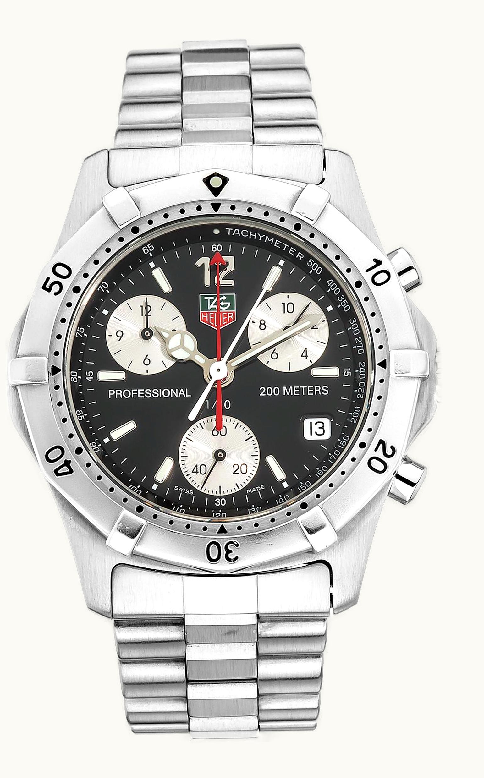 TAG Heuer 2000 Chronograph Stainless Steel / Black /