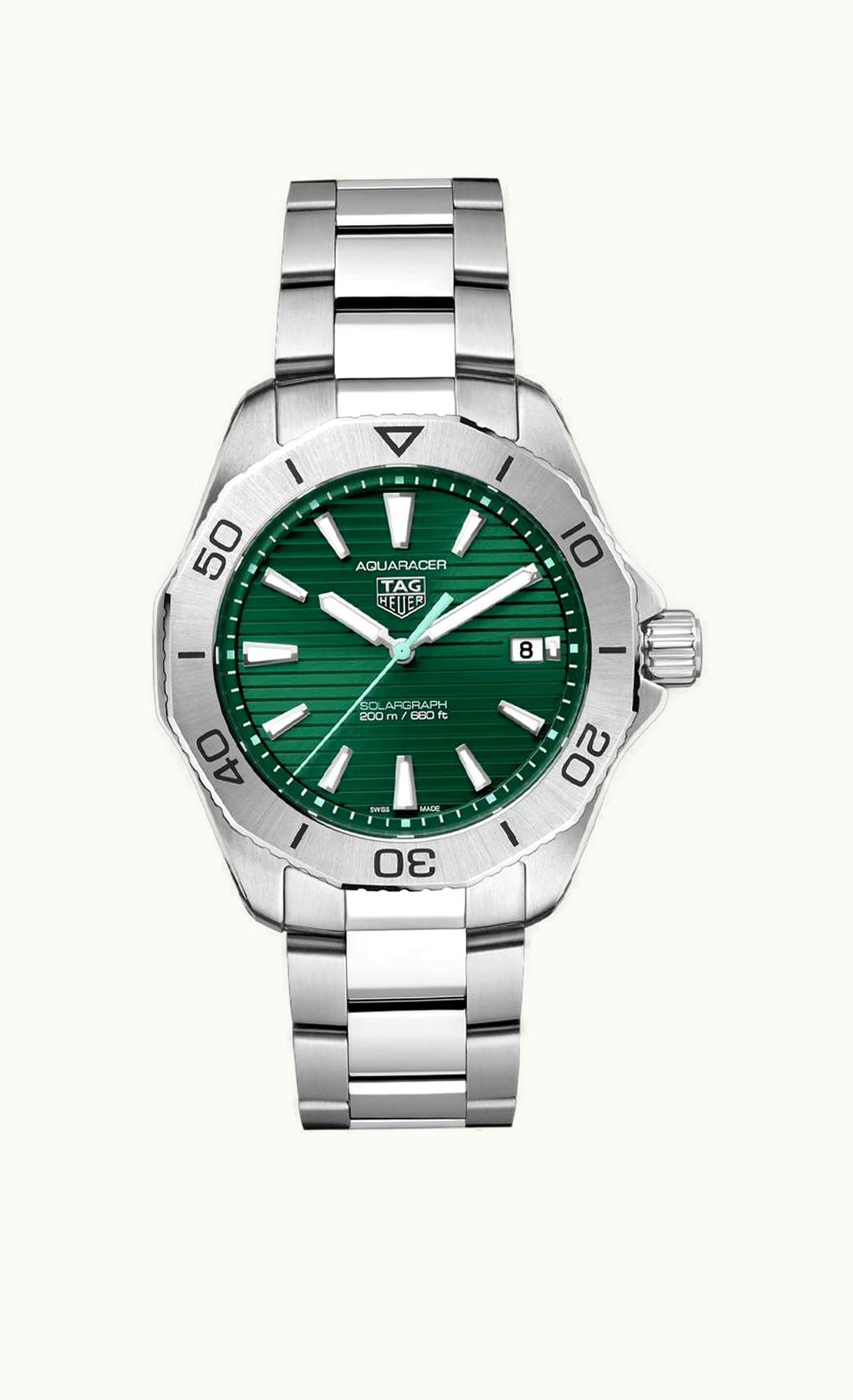 TAG Heuer Aquaracer Professional 200 Solargraph 40 Stainless Steel / Green