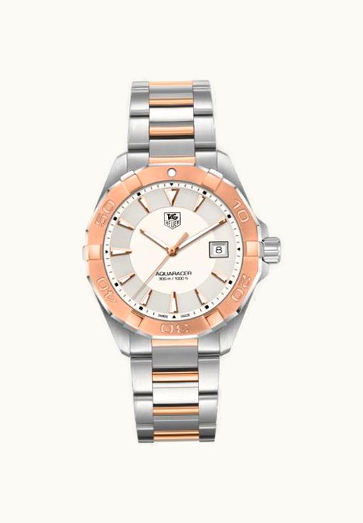 TAG Heuer Aquaracer 300M Quartz 40.5 Stainless Steel / Rose Gold / Silver / Bracelet