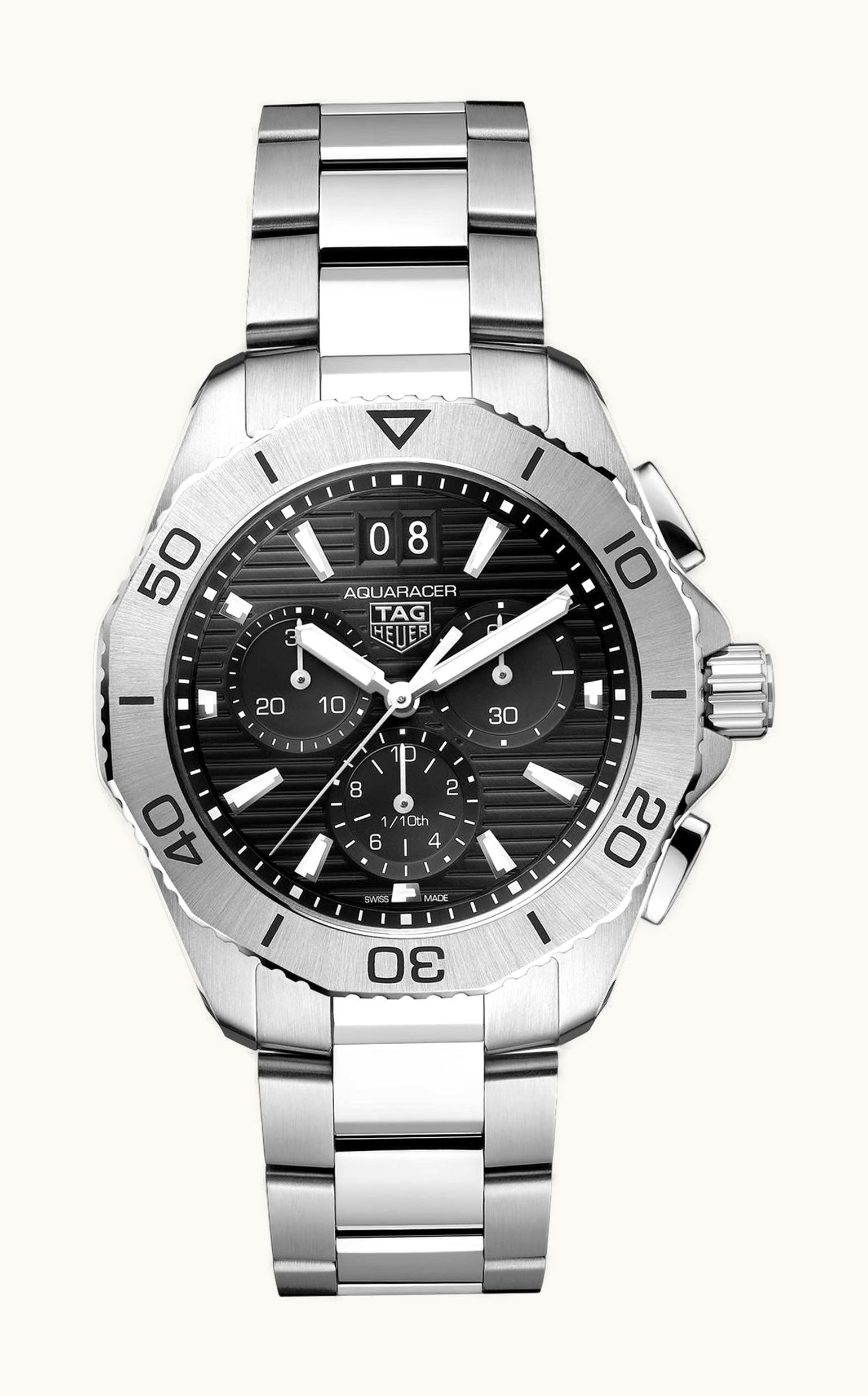 TAG Heuer Aquaracer Professional 200 Quartz Chronograph Big Date Stainless Steel / Black