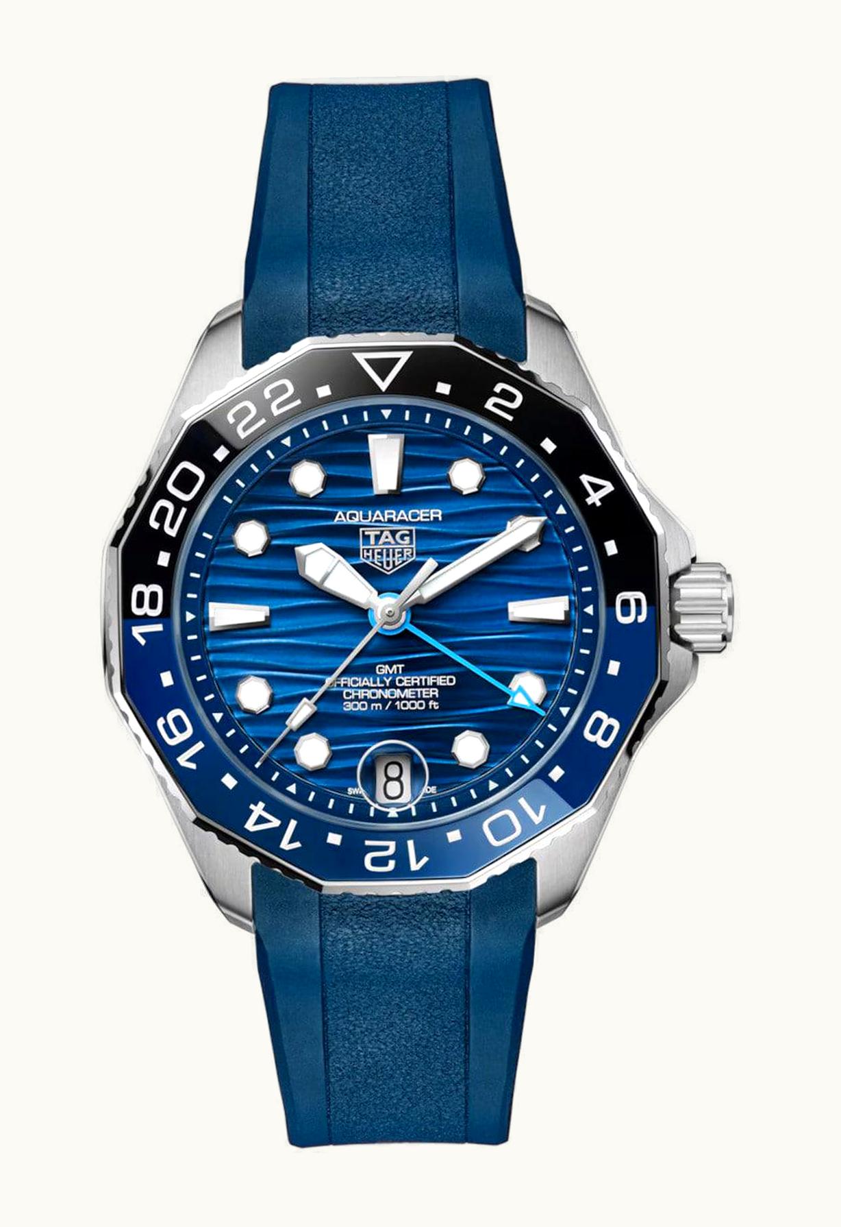 TAG Heuer Aquaracer Professional 300 GMT 42 Stainless Steel / Blue / Rubber