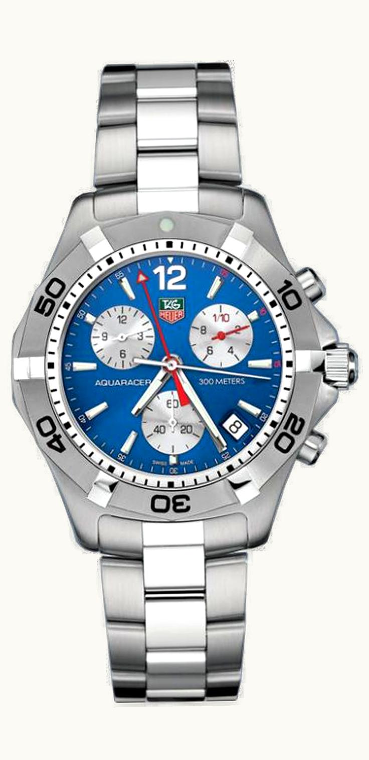 TAG Heuer Aquaracer 300M Quartz Chronograph 41 Stainless Steel / Blue / Bracelet