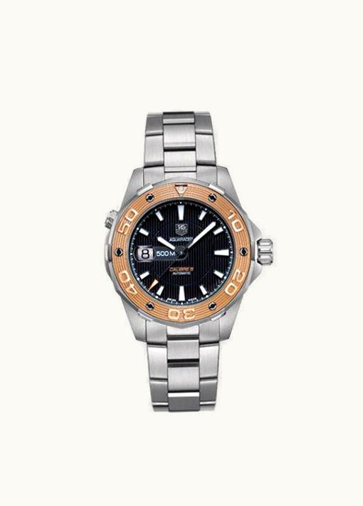 TAG Heuer Aquaracer 500M Calibre 5 43 Stainless Steel / Rose Gold / Black / Bracelet