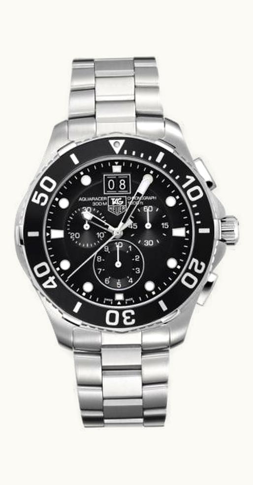 TAG Heuer Aquaracer 300M Quartz Chronograph 43 Stainless Steel / Black / Bracelet