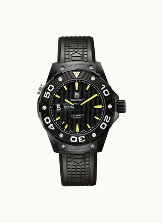 TAG Heuer Aquaracer 500M Calibre 5 43 Titanium PVD / Black / Rubber