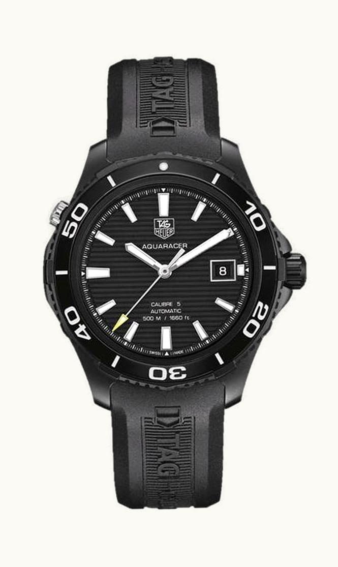 TAG Heuer Aquaracer 500M Calibre 5 41 Titanium PVD / Black / Rubber