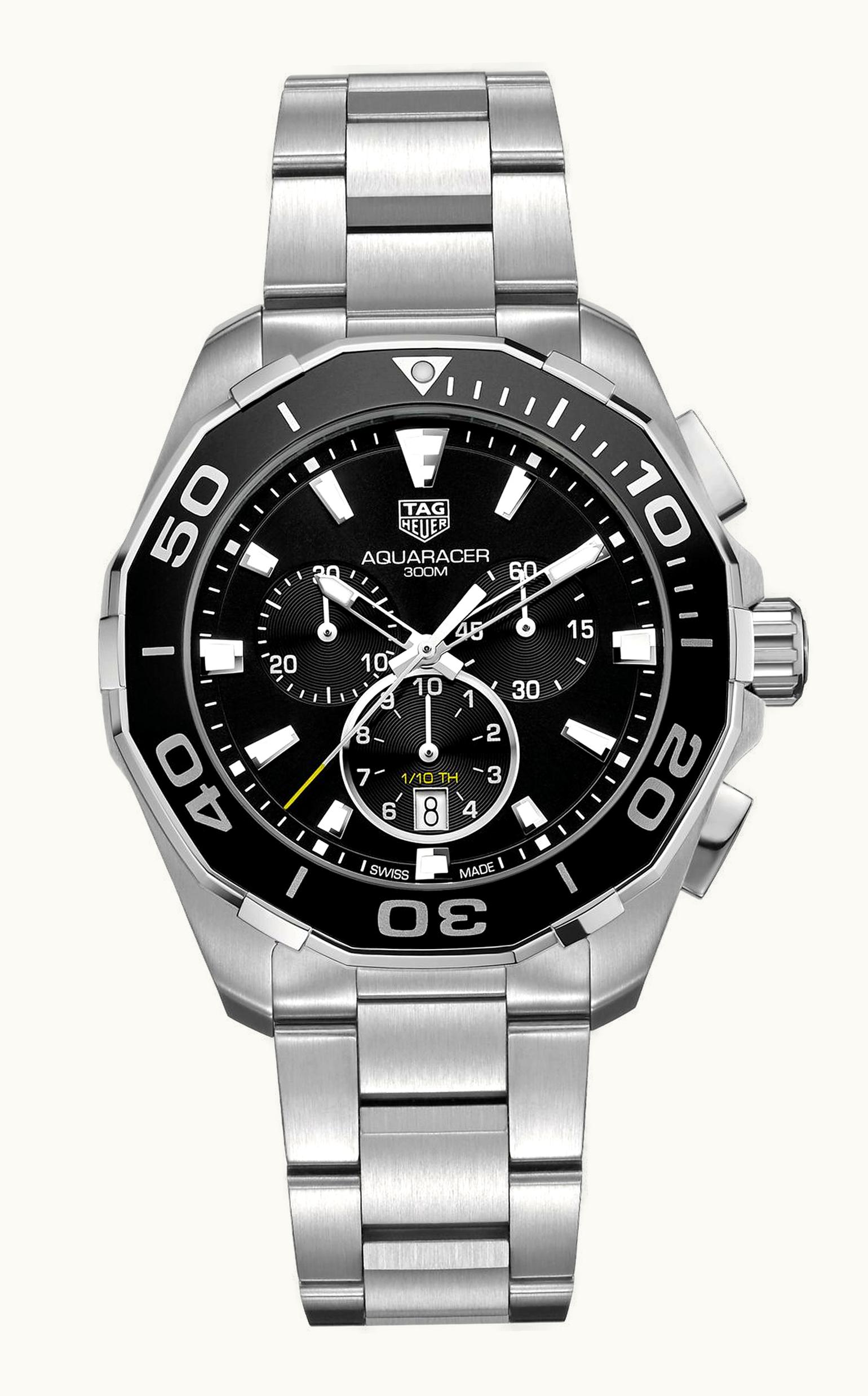 TAG Heuer Aquaracer 300M Quartz Chronograph 43 Stainless Steel / Black / Bracelet