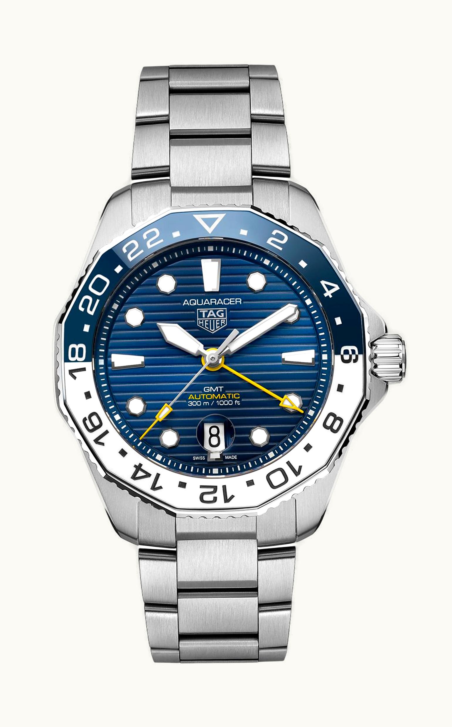 TAG Heuer Aquaracer Professional 300 GMT Stainless Steel / Blue / Bracelet