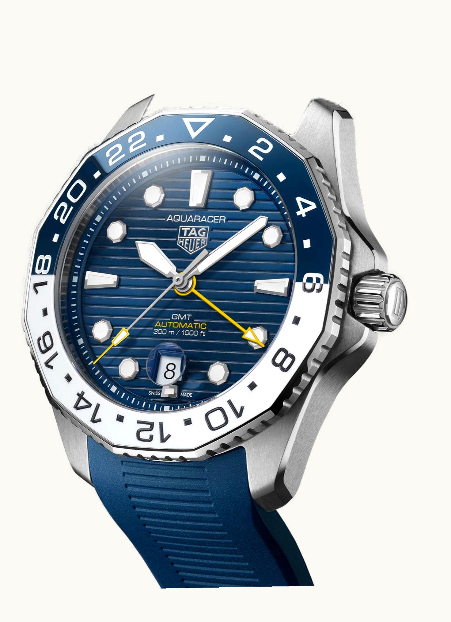 TAG Heuer Aquaracer Professional 300 GMT Stainless Steel / Blue / Rubber