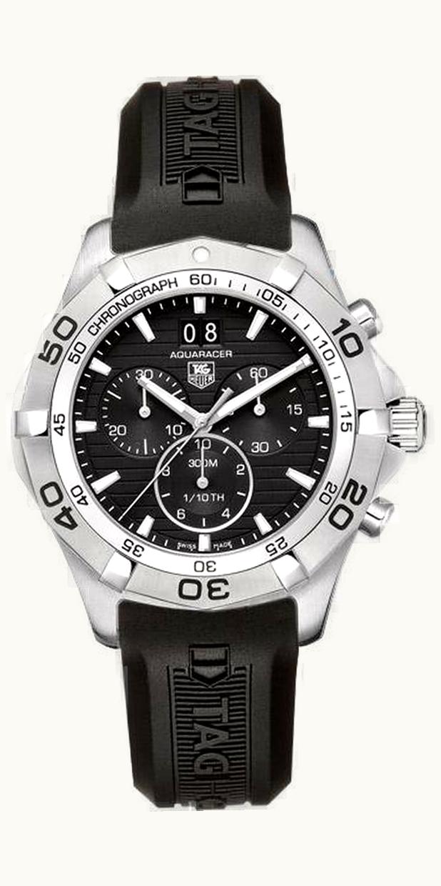 TAG Heuer Aquaracer 300M Quartz Chronograph 43 Stainless Steel / Black / Rubber