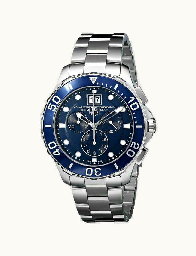 TAG Heuer Aquaracer 300M Quartz Chronograph 43 Stainless Steel / Blue / Bracelet